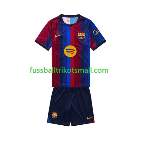 Fußballtrikots FC Barcelona Kinder 2026-2027 Kurzarm Heimtrikotsatz kaufen